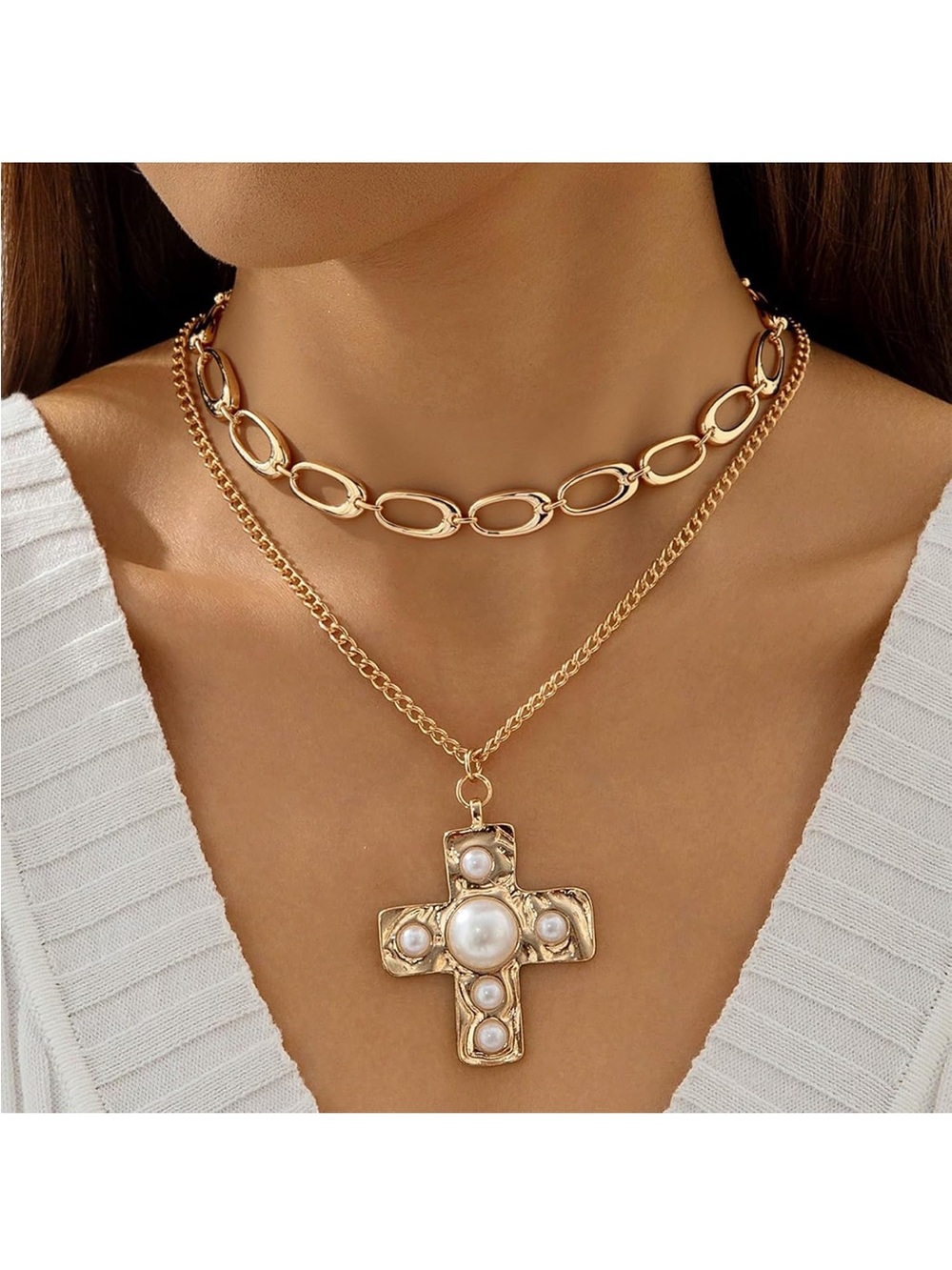 Christmas Holiday Choker Necklace for Women, Gold Jewelry